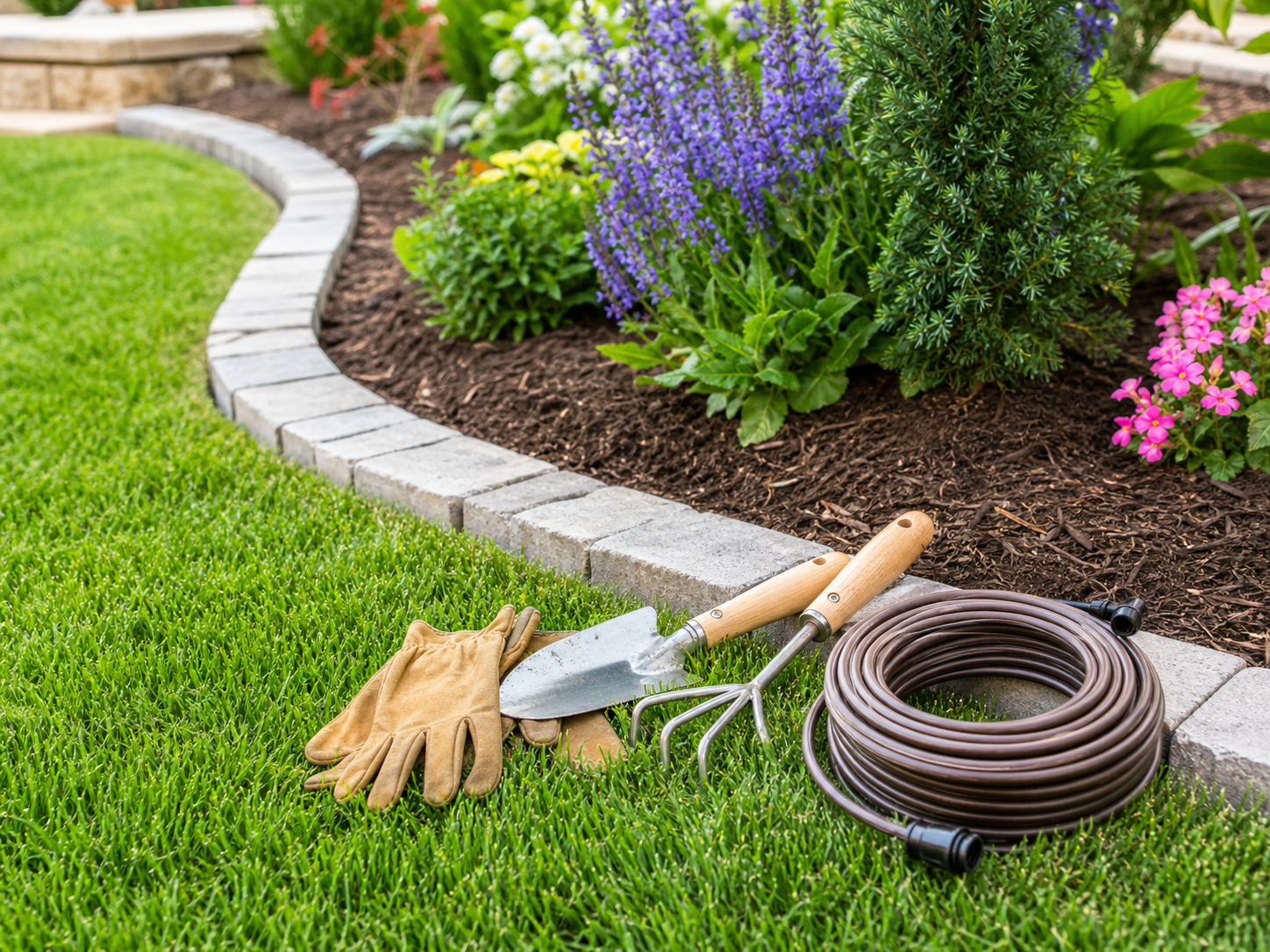 Landscaping tools and garden